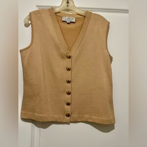 Tan Button-Up Vest